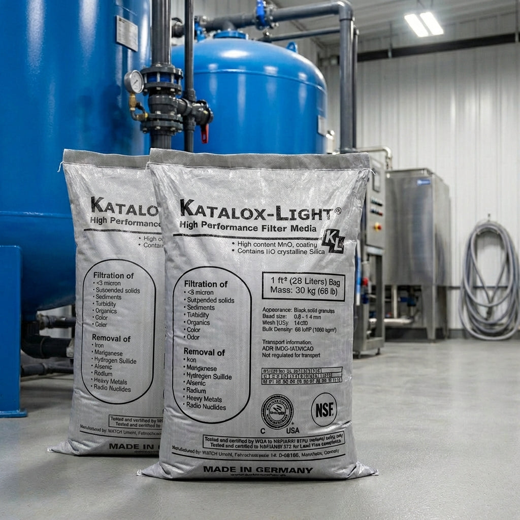 Katalox Light Filter Media – 1 Cubic Foot Bag High-Capacity Iron, Sulfur & amp; Manganese Removal | NSF-Certified Water Filtration Media