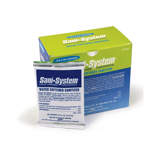 SANI SYSTEM-WS, Liquid Sanitizer, 0.5 Oz 24-Pk, SS96WS