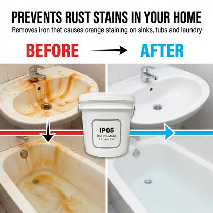 The Pipe Box IP05 Iron Pro Media Blend – Whole House Iron Removal Filter Media | Removes Iron, Manganese & Sulfur Odor | Professional Water Treatment Media