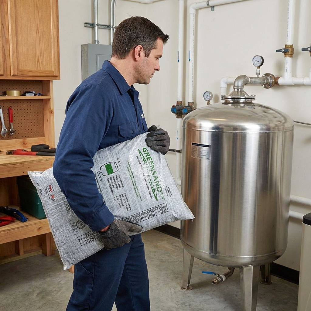 THE PIPE BOX 7000 — Greensand Plus Filter Media | 0.52 Cu. Ft. | Iron, Manganese & Hydrogen Sulfide Treatment