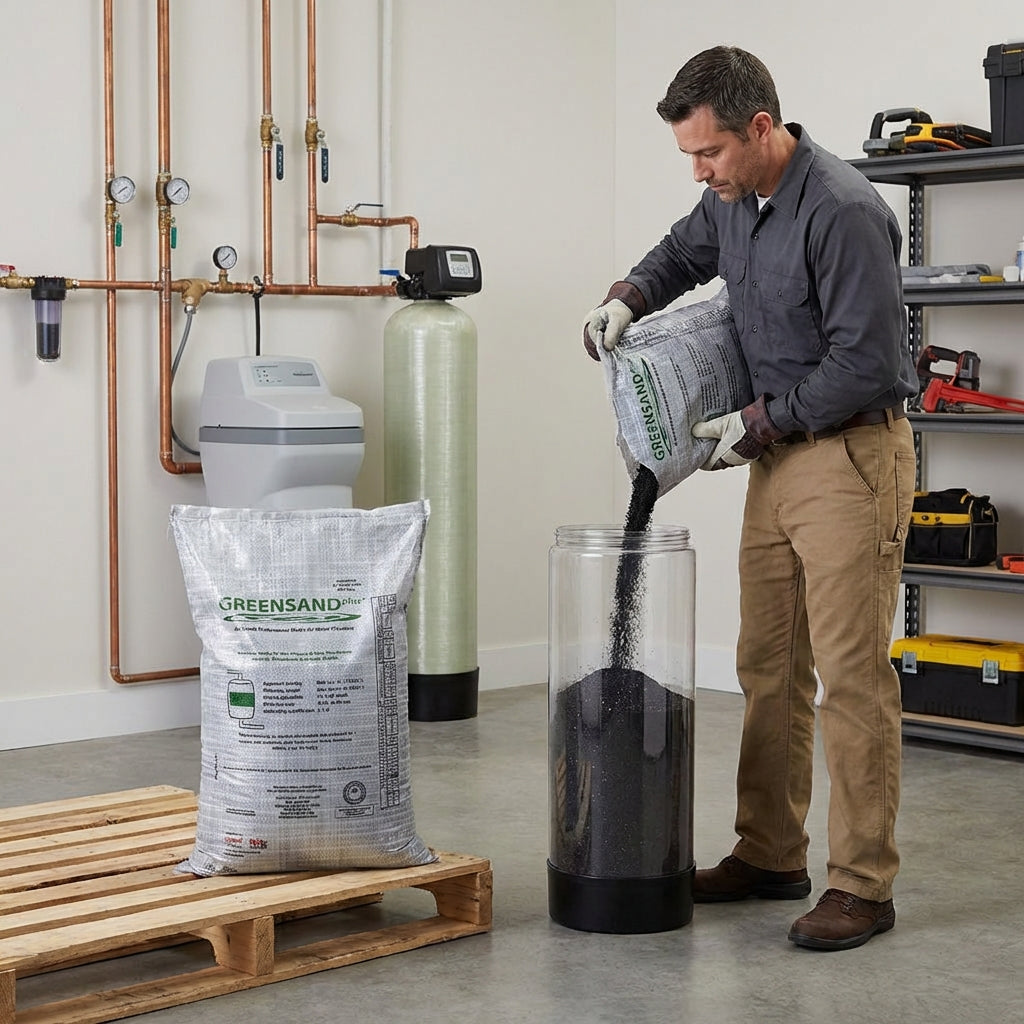 THE PIPE BOX 7000 — Greensand Plus Filter Media | 0.52 Cu. Ft. | Iron, Manganese & Hydrogen Sulfide Treatment