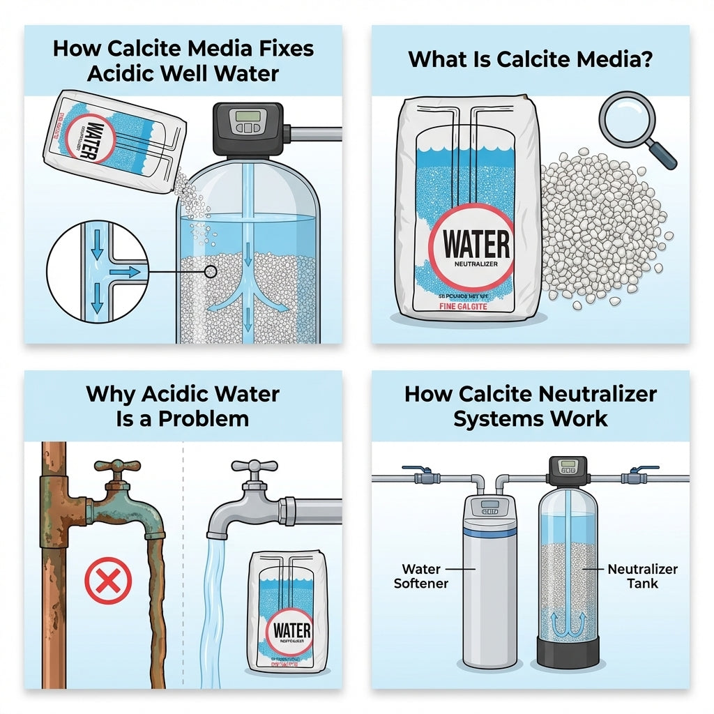 THE PIPE BOX 1000 – Calcite Filter Media 16×40 Mesh | Calcium Carbonate for Well Water pH Neutralization & Acid Neutralizer Systems