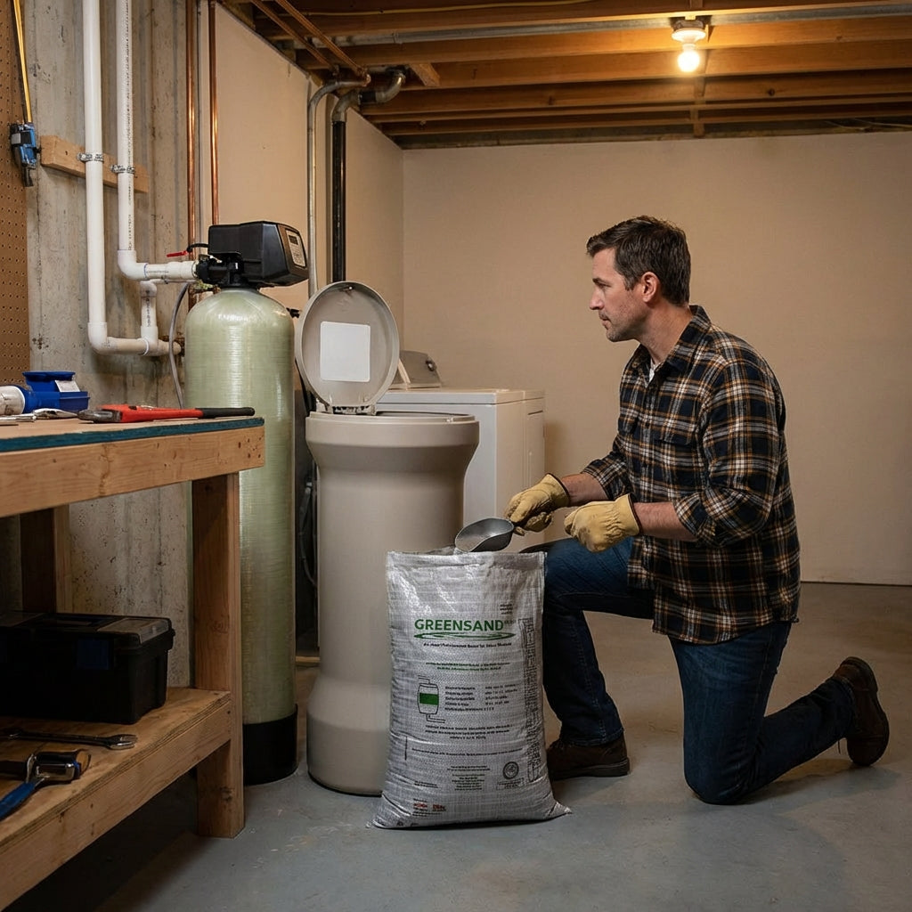 THE PIPE BOX 7000 — Greensand Plus Filter Media | 0.52 Cu. Ft. | Iron, Manganese & Hydrogen Sulfide Treatment