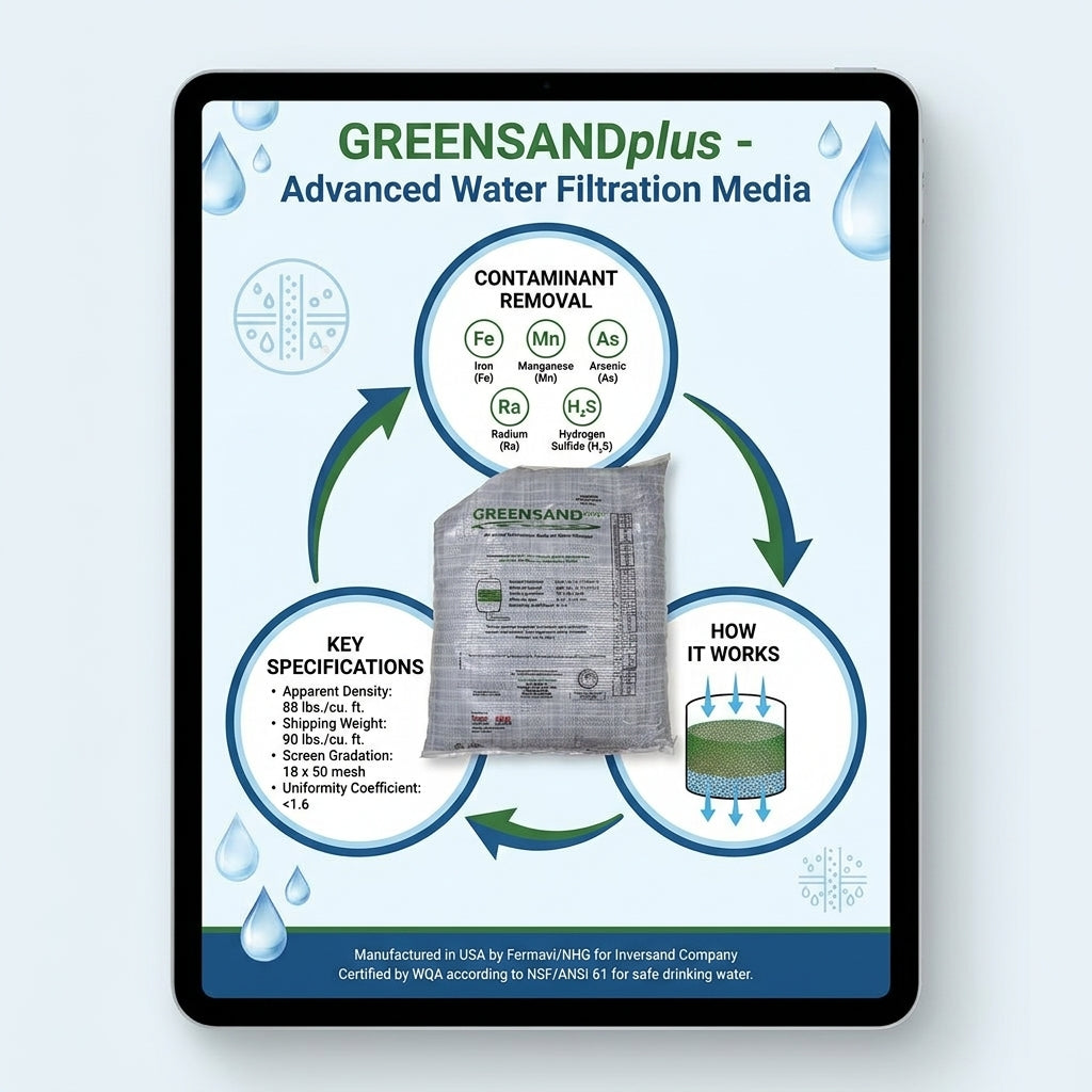 THE PIPE BOX 7000 — Greensand Plus Filter Media | 0.52 Cu. Ft. | Iron, Manganese & Hydrogen Sulfide Treatment